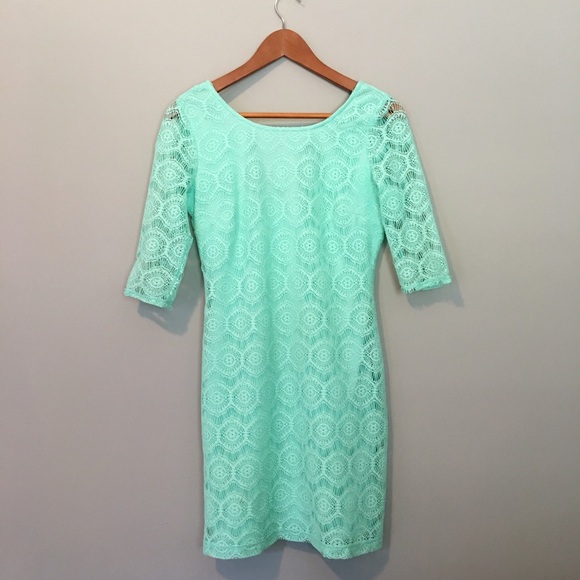 I.N. San Francisco Mint Lace Dress Sz 5 - Picture 2 of 8